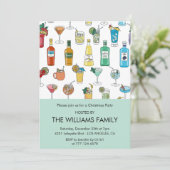 Kerstfeest Cocktail Hedendaagse Drinken Kaart (Staand voorkant)