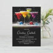 Kerstfeest Cocktailparty Kaart (Staand voorkant)