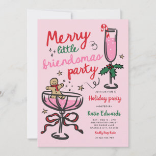 Kerstfeest Cocktailparty met Kleine Vrienden Kaart