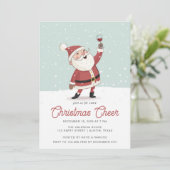 Kerstfeest Cocktailparty met Sinterklaas Kaart (Staand voorkant)