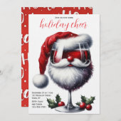 Kerstfeest Cocktailparty Uitnodiging (Voorkant / Achterkant)