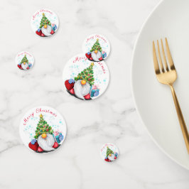 Kerstfeest Confetti Happy Party-nomaden met cadeau
