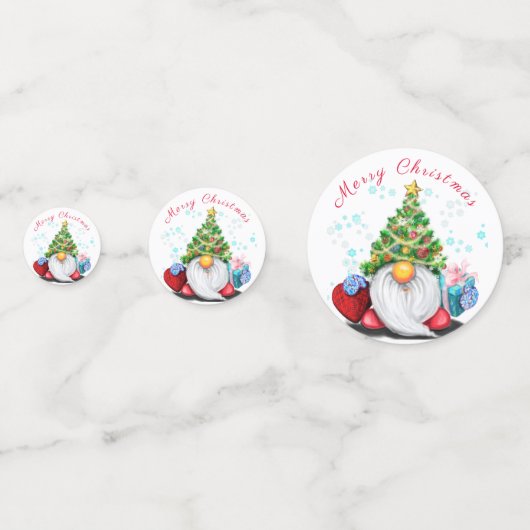 Kerstfeest Confetti Happy Party-nomaden met cadeau (Achterkanten)