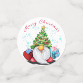 Kerstfeest Confetti Happy Party-nomaden met cadeau (Kleine voorkant)