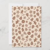 Kerstfeest Cookie Exchange Gele Uitnodiging (Achterkant)