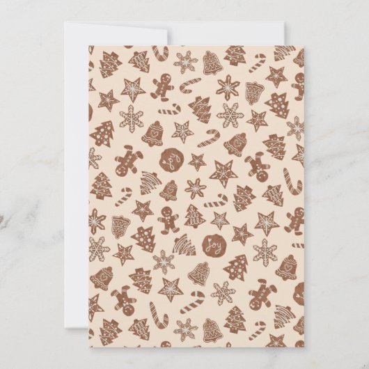 Kerstfeest Cookie Exchange Gele Uitnodiging (Achterkant)