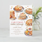 Kerstfeest Cookie Uitwisseling Party Kaart (Staand voorkant)