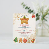 Kerstfeest Cookies Uitwisseling  Briefkaart (Staand voorkant)