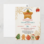 Kerstfeest Cookies Uitwisseling  Briefkaart (Voorkant / Achterkant)