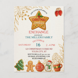 Kerstfeest Cookies Uitwisseling Briefkaart