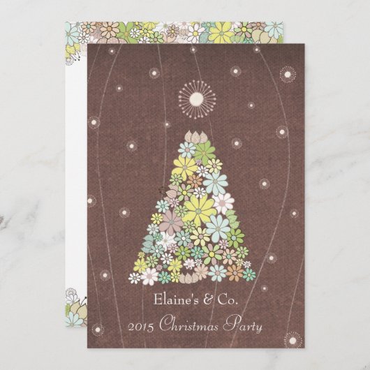 Kerstfeest Corporate Work Zakelijke Functie Kaart (Voorkant / Achterkant)