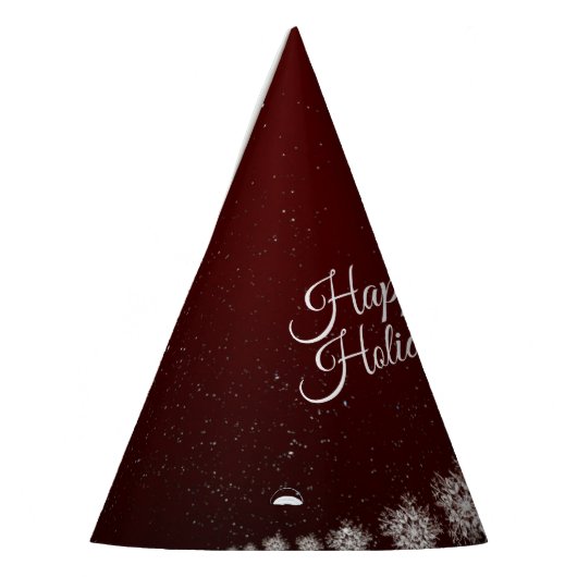 Kerstfeest Crystal Snowflakes Red Rustic Feesthoedjes (Links)