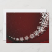 Kerstfeest Crystal Snowflakes Red Rustic Kaart (Achterkant)