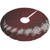 Kerstfeest Crystal Snowflakes Red Rustic Kerstboom Rok (Gekanteld)
