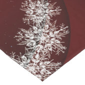Kerstfeest Crystal Snowflakes Red Rustic Korte Tafelloper (Hoek)