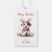 Kerstfeest Dalmatische puppy Cadeaulabel (Voorkant)