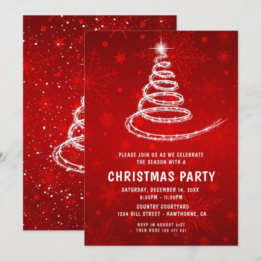 Kerstfeest de magie kerstboomviering kaart (Voorkant / Achterkant)