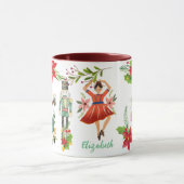 Kerstfeest De Notenkraker Ballet Maroon Mok (Midden)