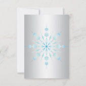 KERSTFEEST Decor Blauw Zilver Zwarte Sneeuwvlokken Kaart (Achterkant)