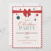 Kerstfeest decoratie aanpasbare uitnodiging (Voorkant)