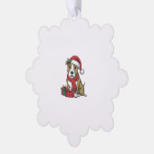 Kerstfeest decoratie Amerikaanse Pitbull Terrier h Ornament Kaart (Links)