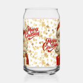Kerstfeest decoratie blikvorm glas (Links)