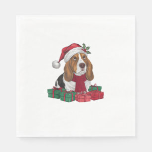 Kerstfeest decoratie Santa Basset Hound Dog Chris Servet