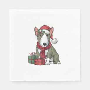 Kerstfeest Decoratie Santa Bull Terrier Hond Chris Servet
