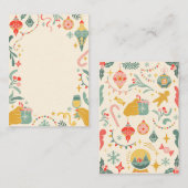 Kerstfeest decoratie uitnodiging (Voorkant / Achterkant)