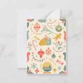 Kerstfeest decoratie uitnodiging (Achterkant)