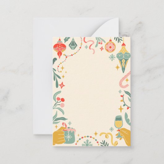 Kerstfeest decoratie uitnodiging (Voorkant)