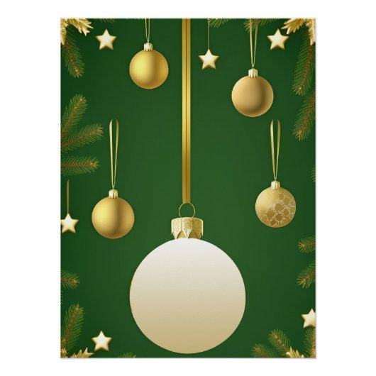 Kerstfeest decoraties perfect poster (Voorkant)