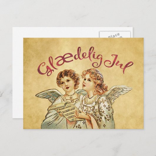  kerstfeest Deense groeten Feestdagenkaart (Voorkant / Achterkant)