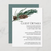 kerstfeest | Detail wintergasten Waterverf Informatiekaartje (Voorkant / Achterkant)