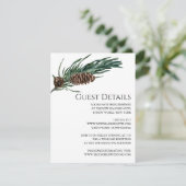 kerstfeest | Detail wintergasten Waterverf Informatiekaartje (Staand voorkant)