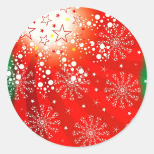 Kerstfeest Dierenfeestdag - Versiering van de kers Ronde Sticker