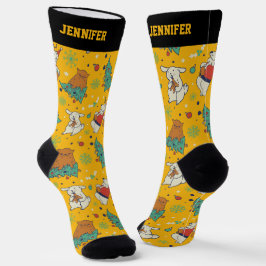 Kerstfeest Dierenpatroonfeest Winterfeestdag Sokken