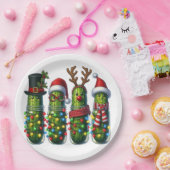 Kerstfeest Dill Pickles Papieren Borden Papieren Bordje (Feest)