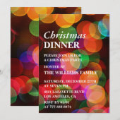 Kerstfeest Diner Confetti Glans Kaart (Voorkant / Achterkant)
