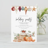 Kerstfeest diner Modern Eenvoudig Kaart (Staand voorkant)