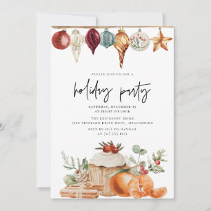Kerstfeest diner Modern Eenvoudig Kaart