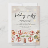 Kerstfeest Diner Moderne Waterverf Kaart (Voorkant)