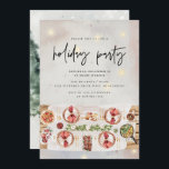 Kerstfeest Diner Moderne Waterverf Kaart<br><div class="desc">Kerstfeest Feestdiner Moderne Waterverf Uitnodiging Stuur me een bericht als je aanpassingen nodig hebt</div>