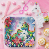 Kerstfeest Dinosaurussen Papieren Bordje (Feest)