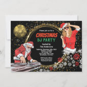 Kerstfeest DJ disco danst vuile kerstkerstfeest Kaart (Voorkant)