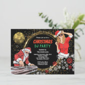 Kerstfeest DJ disco danst vuile kerstkerstfeest Kaart (Staand voorkant)