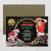 Kerstfeest DJ disco danst vuile kerstkerstfeest Kaart (Voorkant / Achterkant)