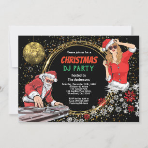 Kerstfeest DJ disco danst vuile kerstkerstfeest Kaart