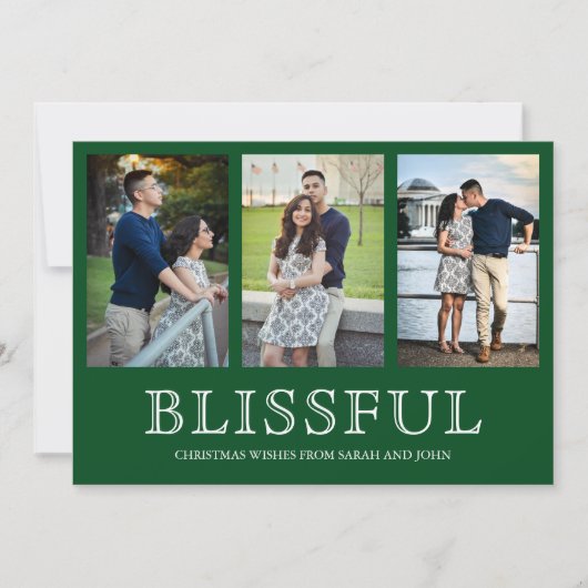 Kerstfeest | Drie fotocollage Feestdagenkaart (Voorkant)