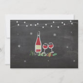 kerstfeest Drink Mulled Wine Merry Ice Party nodig Kaart (Achterkant)